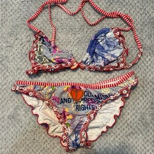 Agua Bendita Striped Bikini Bottom